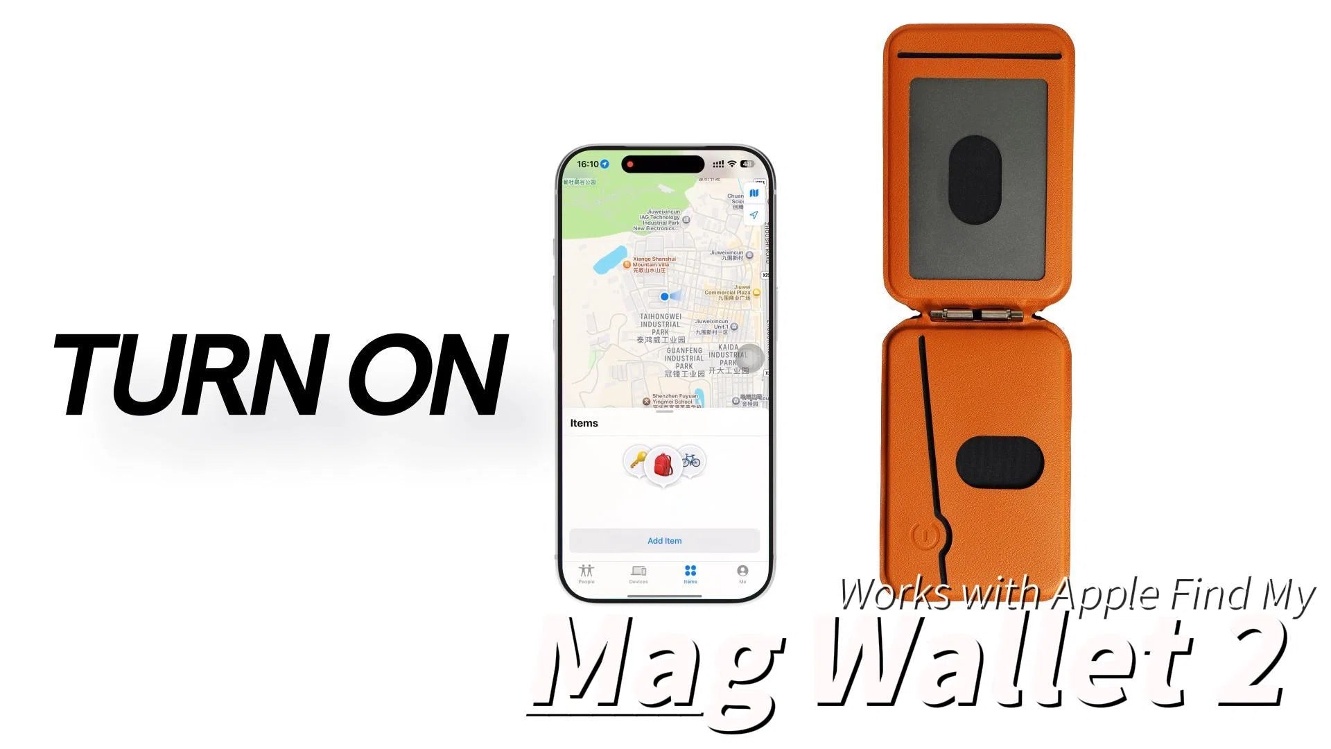 Load video: magnetic wallet stand with Find My